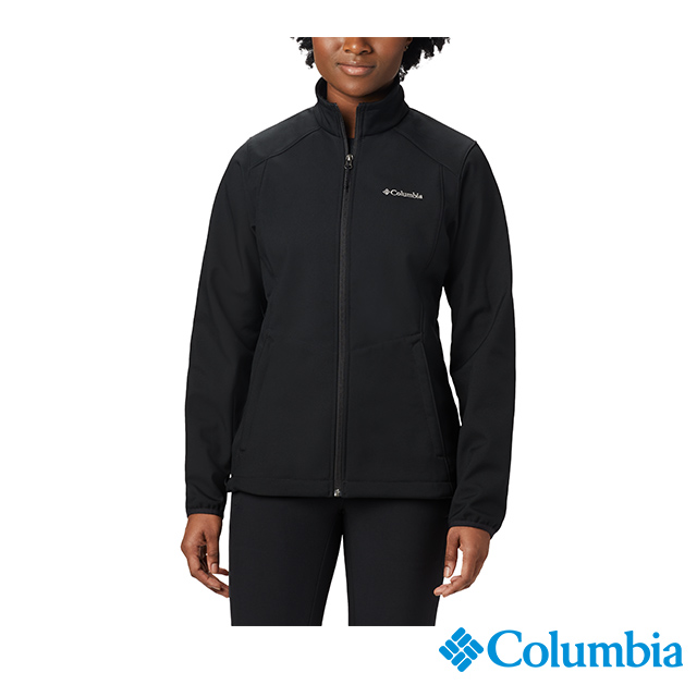 Columbia 哥倫比亞 女款- 立領軟殼外套-黑色 UWL01230BK