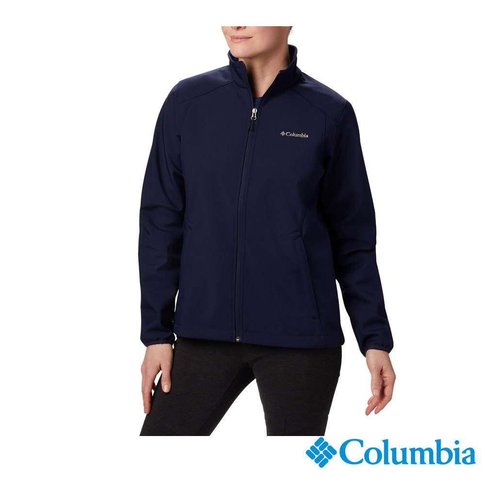 Columbia 哥倫比亞 女款- 立領軟殼外套-深藍 UWL01230NY