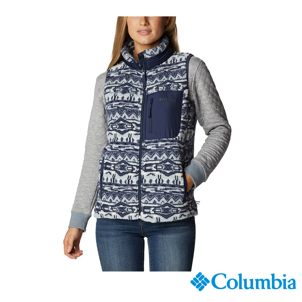 Columbia哥倫比亞 女款- Omni-Shield™ 防潑抗髒污背心-藍色花紋 UXR09680BJ/ FW22