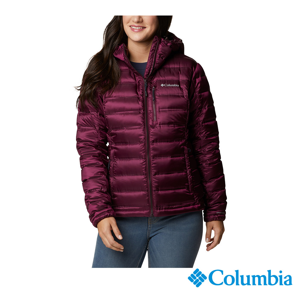 Columbia 哥倫比亞 女款-極暖連帽羽絨外套-紫紅 UWR85320PD / FW22
