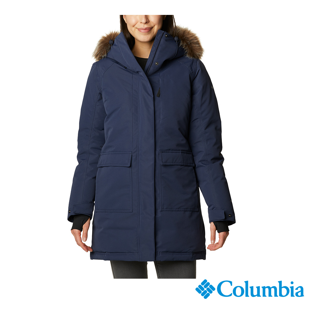 Columbia 哥倫比亞 女款-Omni-Tech防水極暖外套-深藍 UWR68190NY / FW22