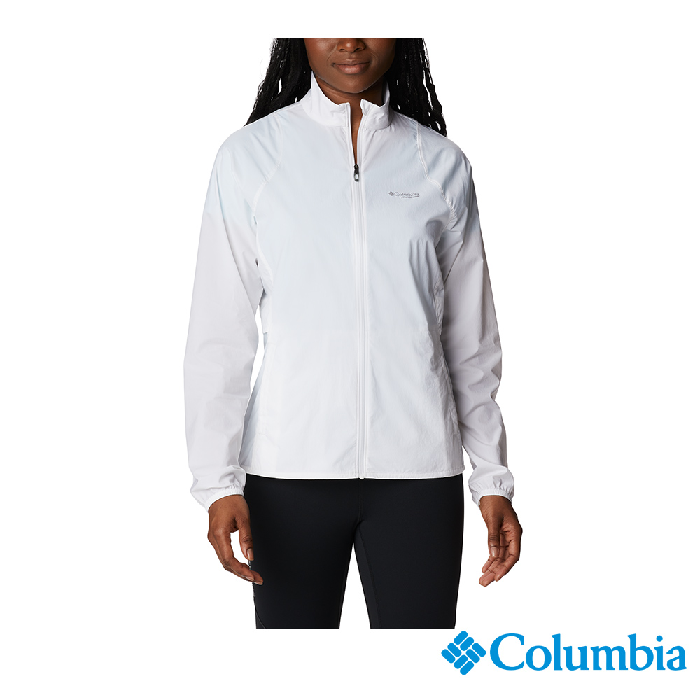 Columbia 哥倫比亞 女款- Omni-Shield野跑防風防潑外套-白色 UWR87600WT (2023春夏)
