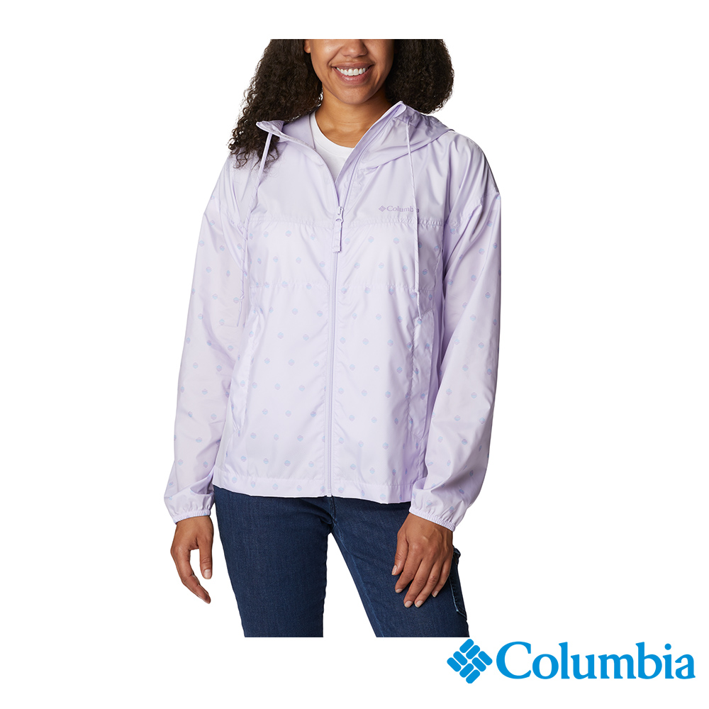 Columbia 哥倫比亞 女款-Omni-Shade UPF40防潑水風衣-紫色 UWR46310PL (2023春夏)