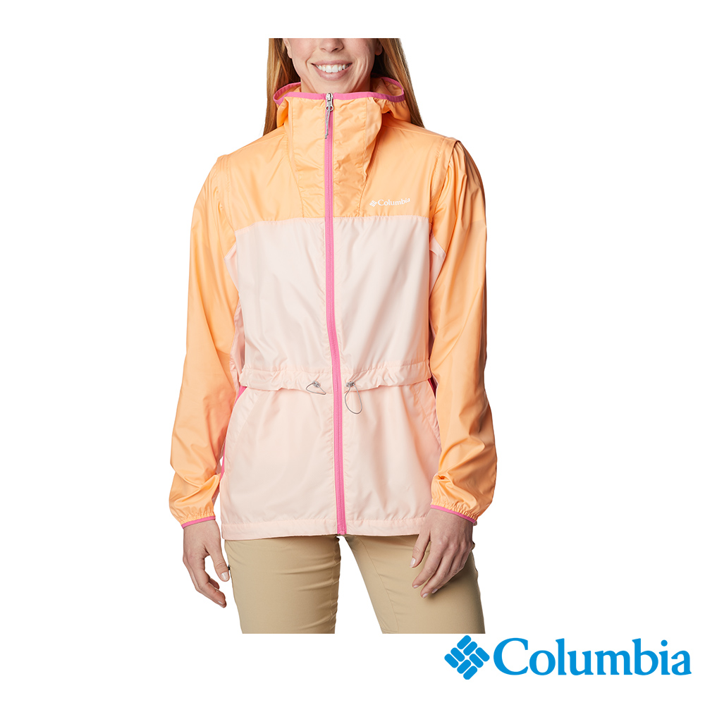 Columbia 哥倫比亞 女款-Omni-Shade UPF40風衣-橘色 UWR91530OG (2023春夏)