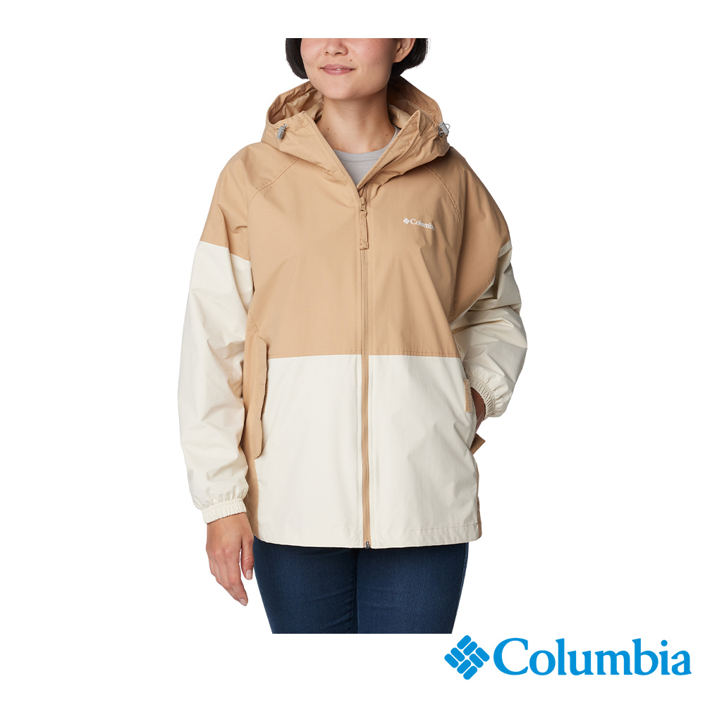 Columbia哥倫比亞 女款-防潑水風衣外套-卡其色 UWR18960KI (2024春夏)