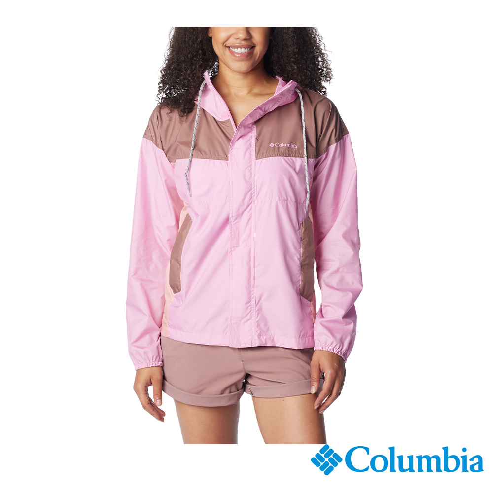 Columbia 哥倫比亞 女款-防曬UPF40防潑風衣外套-粉紅色 UWR74490PK(2024春夏)