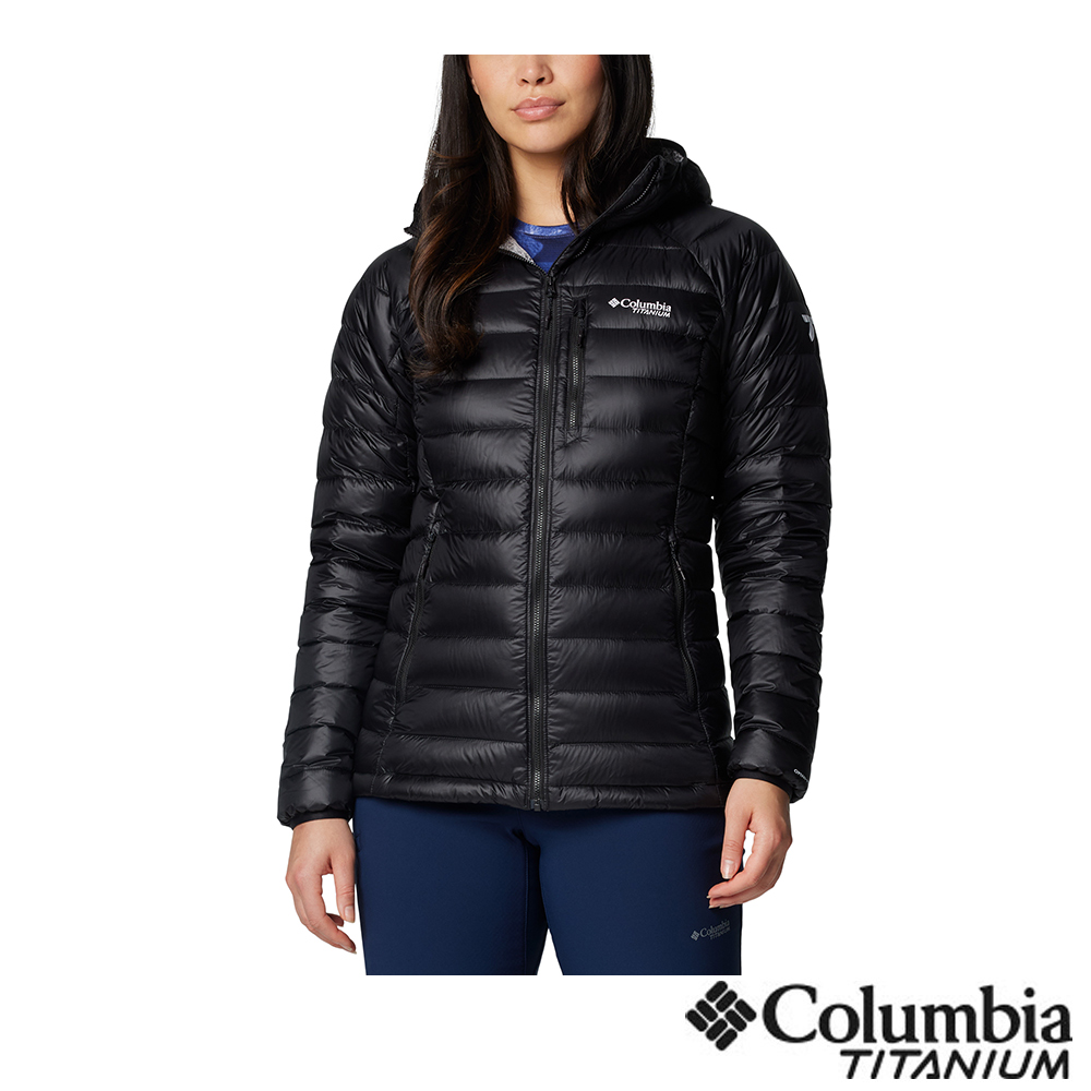 Columbia 哥倫比亞 女款 - 蓄熱極暖防潑羽絨連帽外套-黑色 UWR69100BK/IF