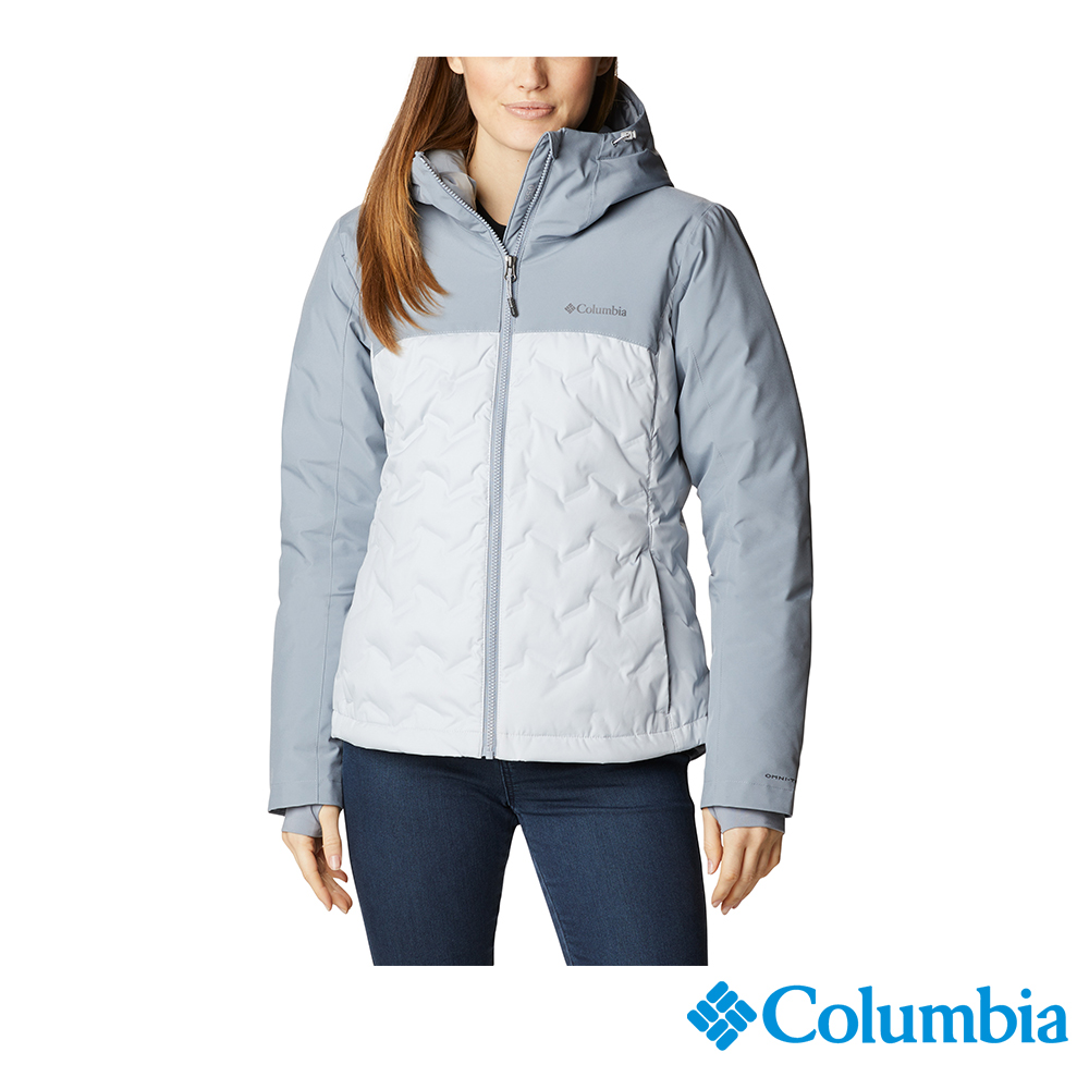 Columbia 哥倫比亞 女款 - Grand Trek™OT防水極暖連帽羽絨外套-灰藍 UWR35550GL/IF