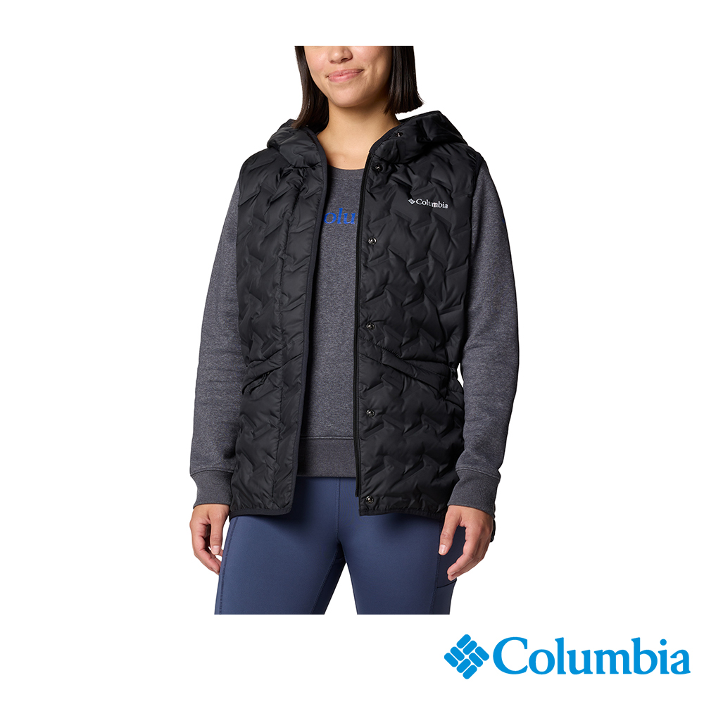 Columbia 哥倫比亞 女款 - Delta Ridge™保暖羽絨連帽背心-黑色 UWR87160BK/IF
