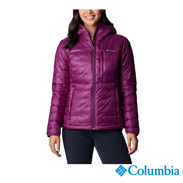 Columbia 哥倫比亞 女款- 金鋁點極暖800羽絨連帽外套-紫色 UWR79420PL