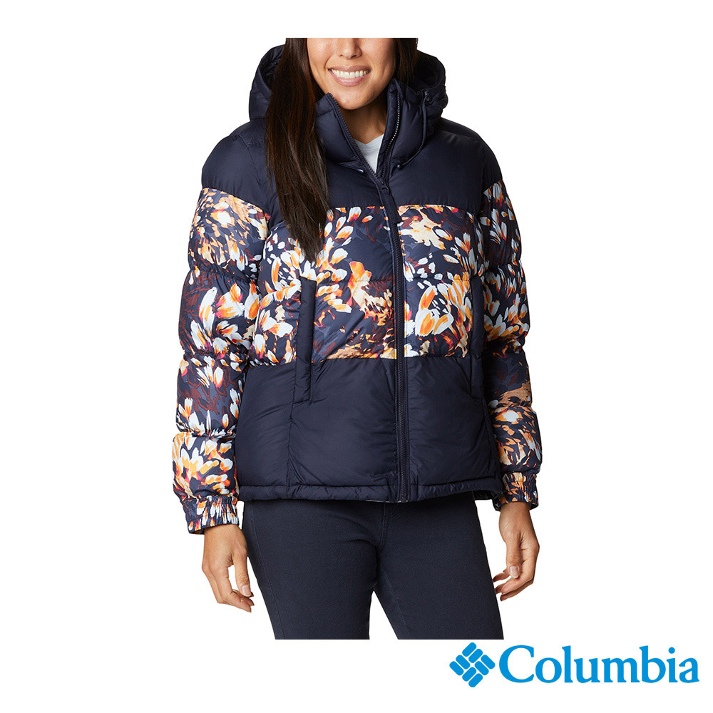Columbia 哥倫比亞 女款-Omni-Heat™ 鋁點保暖連帽外套-印花 UWR02970FO