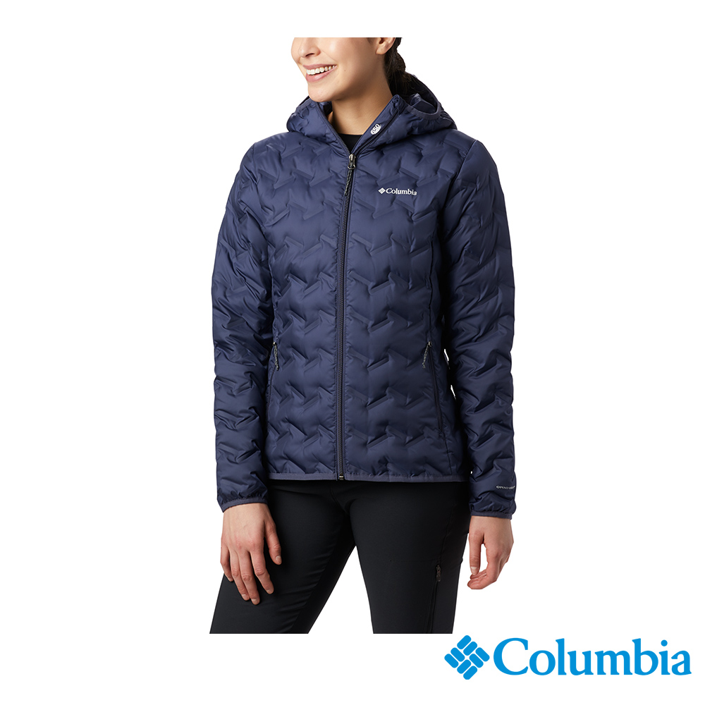 Columbia哥倫比亞 女款-保暖650羽絨連帽外套-深藍 UWR02600NY /FW22