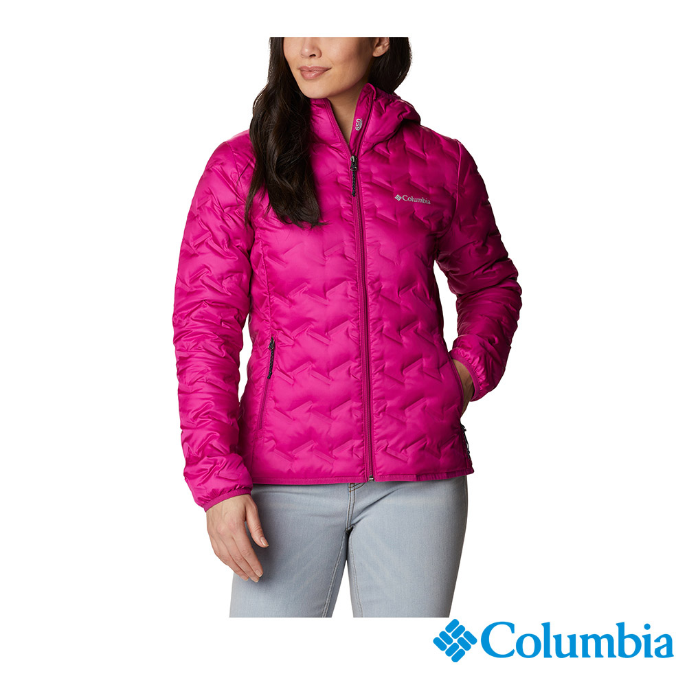 Columbia哥倫比亞 女款-保暖650羽絨連帽外套-紫紅 UWR02600PD /FW22