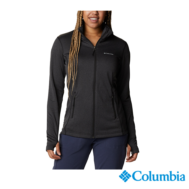 Columbia 哥倫比亞 女款 -防曬50快排刷毛外套-黑色 UAR99650BK