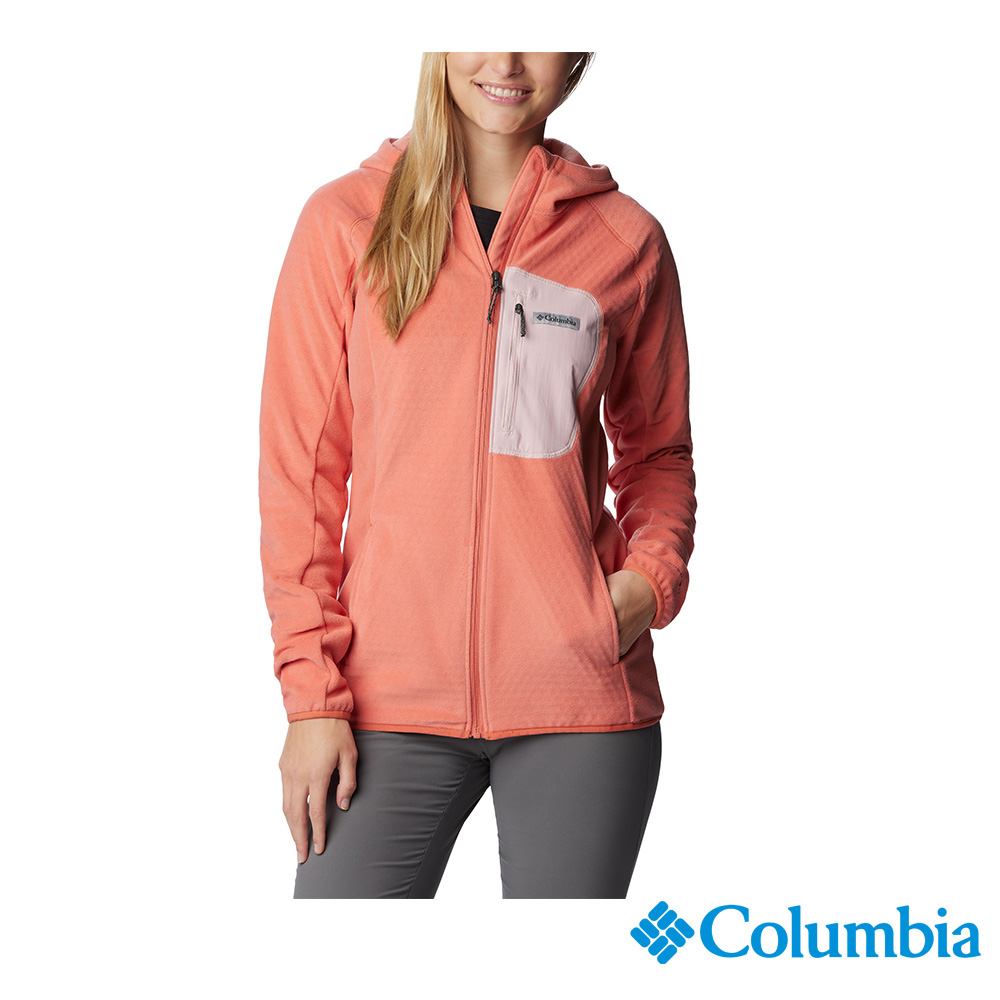 Columbia 哥倫比亞 女款 - W Outdoor Tracks™ 柔暖刷毛連帽外套-蜜桃色 UAR75500PH-HF