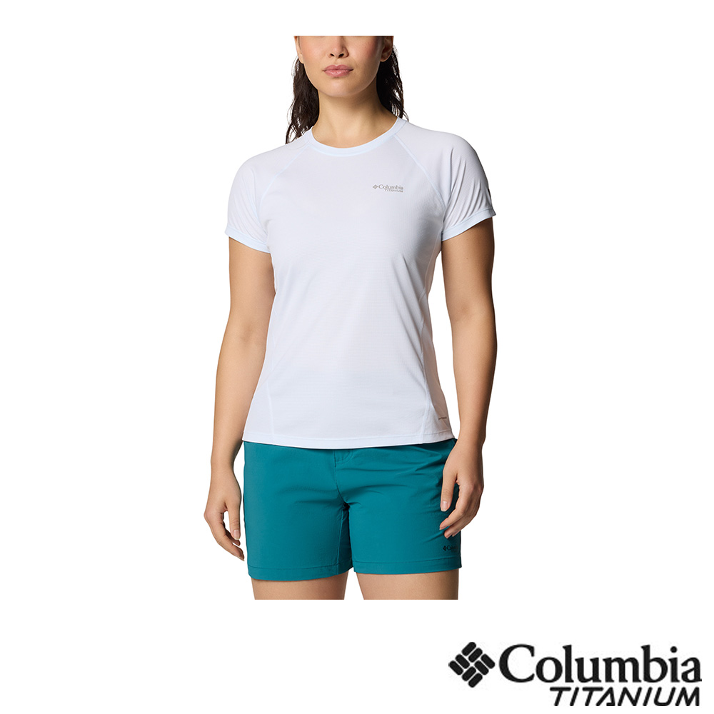Columbia 哥倫比亞 女款-防曬UPF40酷涼快排短袖上衣 UAR48320WT/JS