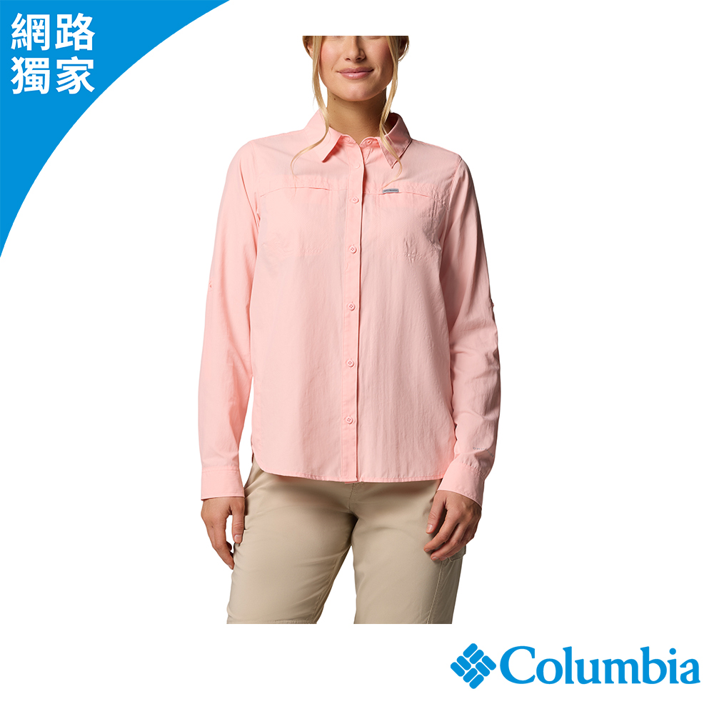 Columbia 哥倫比亞 女款 - UPF50防曬快排長袖襯衫-粉紅色 UAR03560PK/JS
