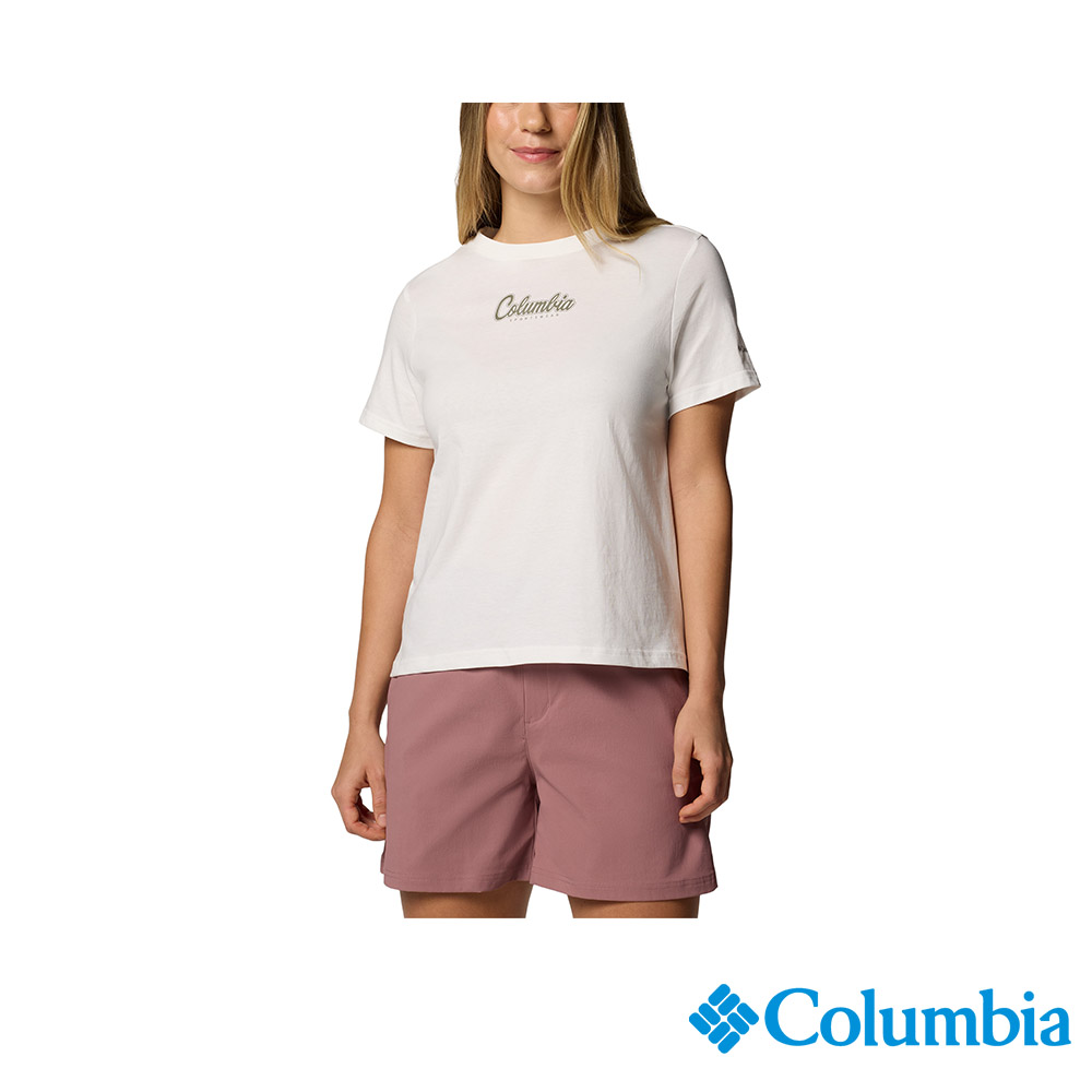 Columbia 哥倫比亞 女款- 短袖上衣-海鹽白 UAR94090ES/JS