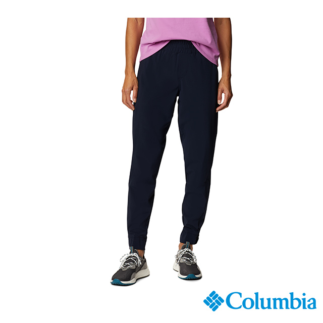 Columbia哥倫比亞 女款-UPF50防潑長褲-深藍 UAR24670NY