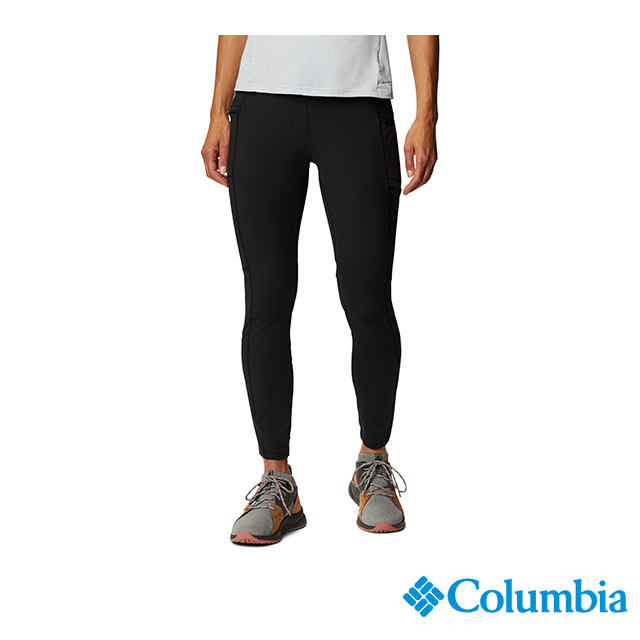Columbia 哥倫比亞 女款- 防曬50快排彈性運動長褲-黑色 UAR21760BK