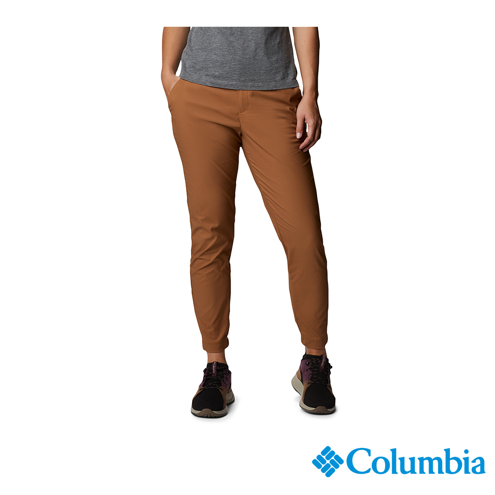 Columbia 哥倫比亞 女款 - UPF50防潑長褲-棕褐 UAR22560TN