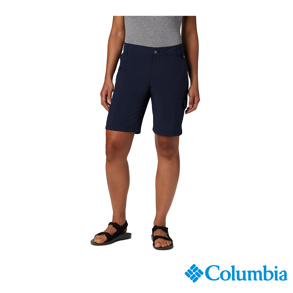 Columbia哥倫比亞 女款-UPF50快排短褲-深藍 UAR26690NY
