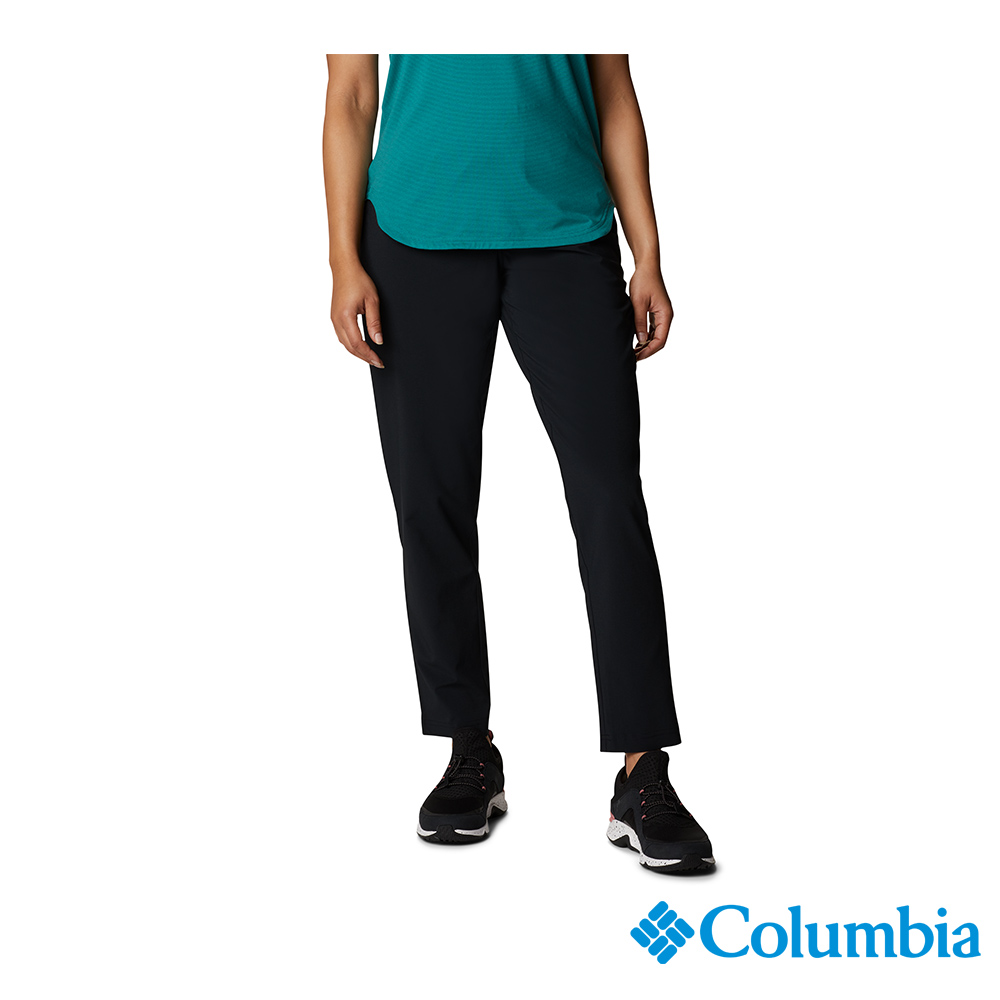 Columbia 哥倫比亞 女款 - UPF50防潑彈性長褲-黑色 UAR83540BK