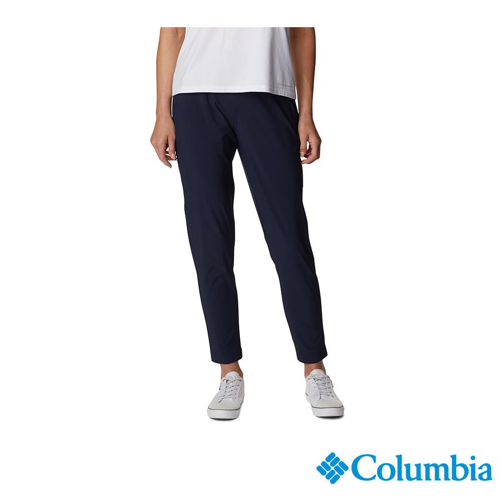 Columbia 哥倫比亞 女款 - UPF50防潑彈性長褲-深藍 UAR83540NY / FW22