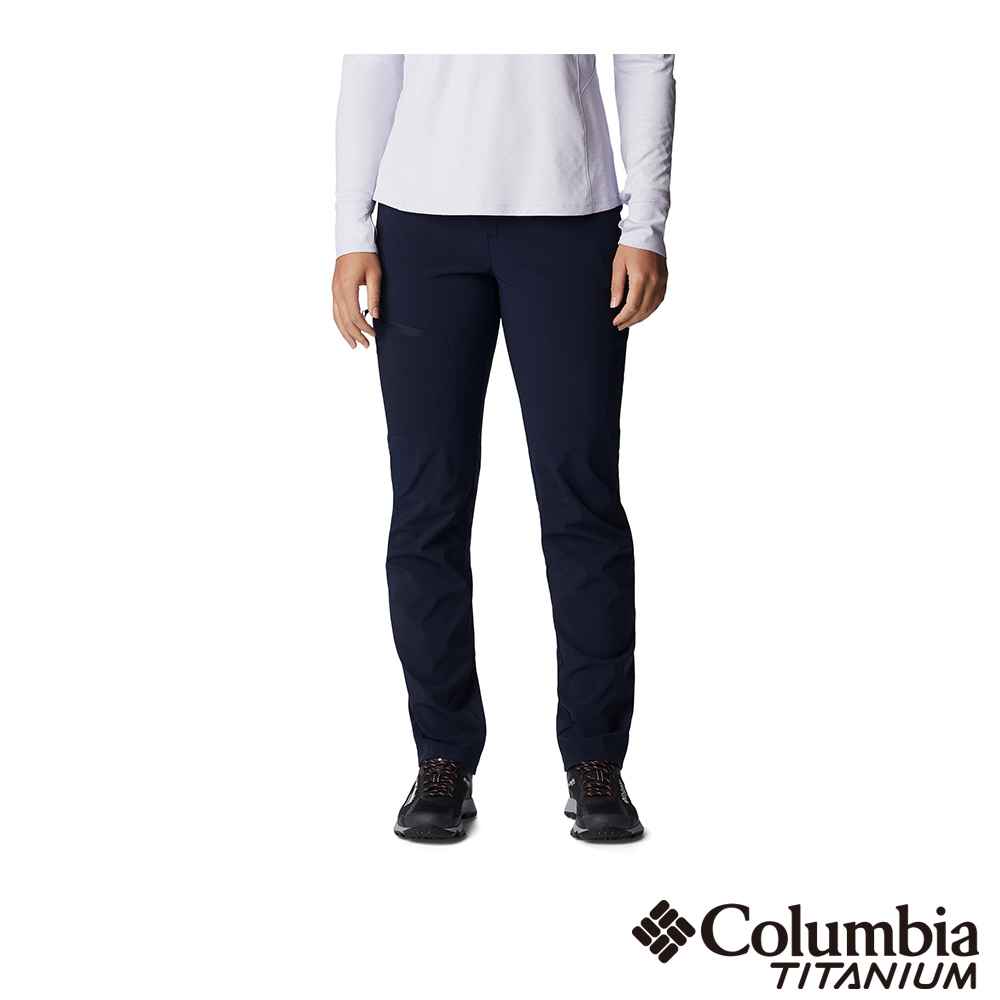 Columbia 哥倫比亞 女款-鈦UPF50防潑長褲-深藍 UAK14320NY (2023春夏)