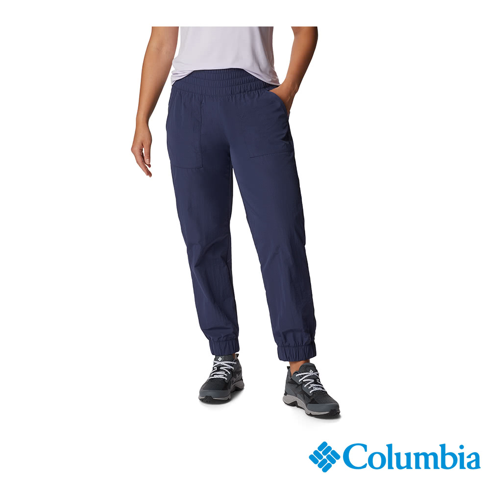 Columbia 哥倫比亞 女款-Omni-Shield 防潑長褲-深藍 UAR90560NY (2023春夏)