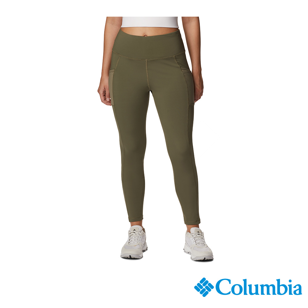Columbia 哥倫比亞 女款-Omni-Wick快排高腰內搭褲-軍綠 UAL54580AG (2023春夏)