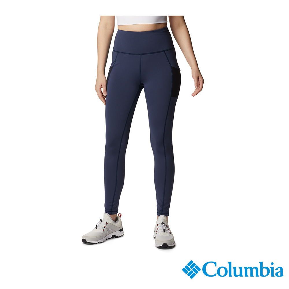 Columbia 哥倫比亞 女款-Omni-Wick快排高腰內搭褲-深藍 UAL54580NY (2023春夏)