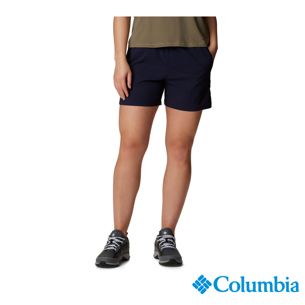 Columbia 哥倫比亞 女款-Omni-Shade 超防曬UPF50防潑短褲-深藍 UAR08640NY (2023春夏)