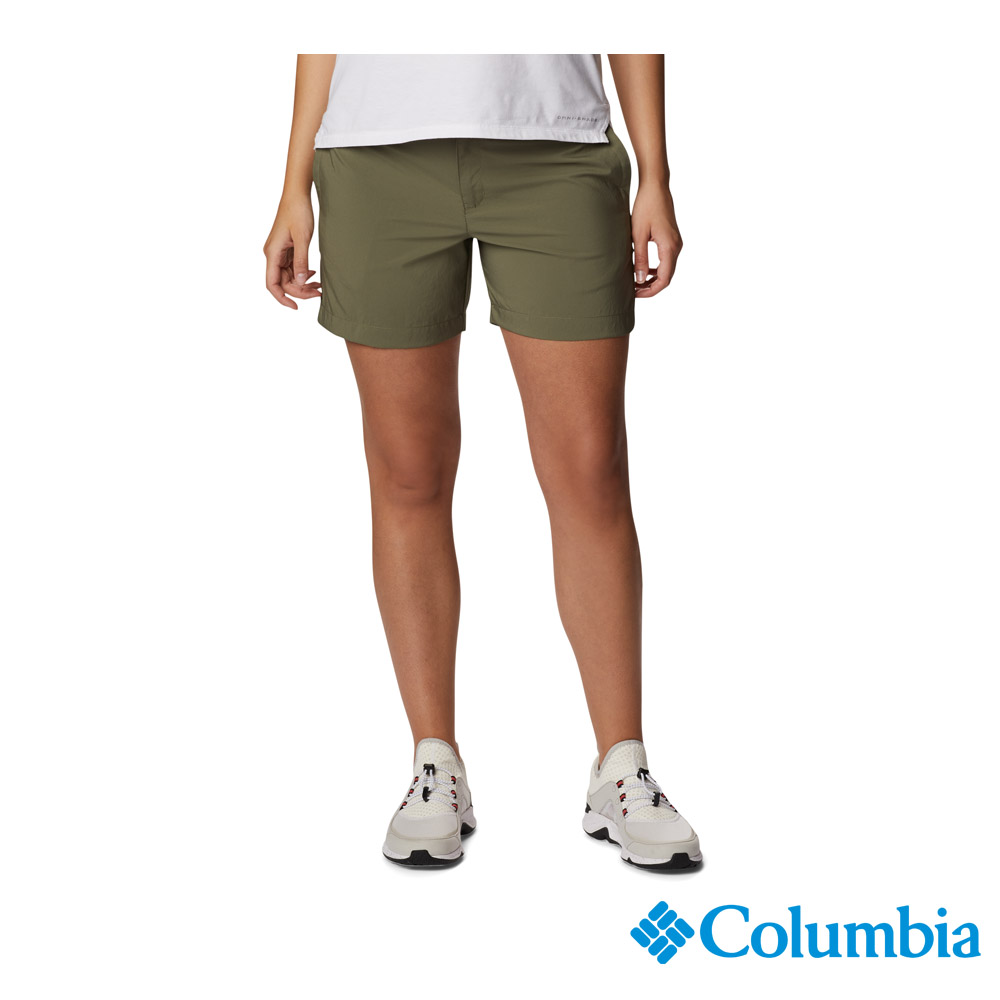 Columbia 哥倫比亞 女款-Omni-Shade 超防曬UPF50防潑短褲-軍綠 UAR32040AG (2023春夏)
