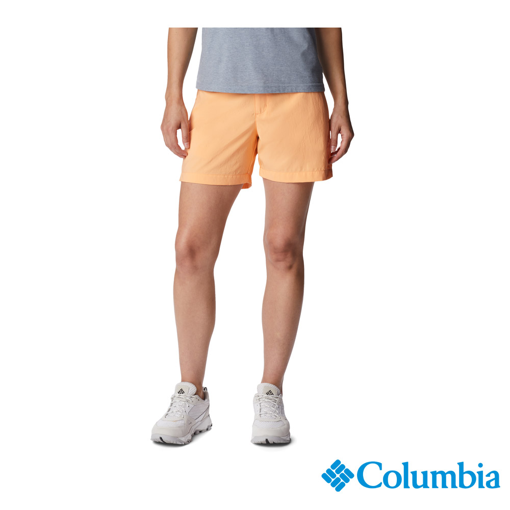 Columbia 哥倫比亞 女款-Omni-Shade 超防曬UPF50防潑短褲-橘色 UAR32040OG (2023春夏)