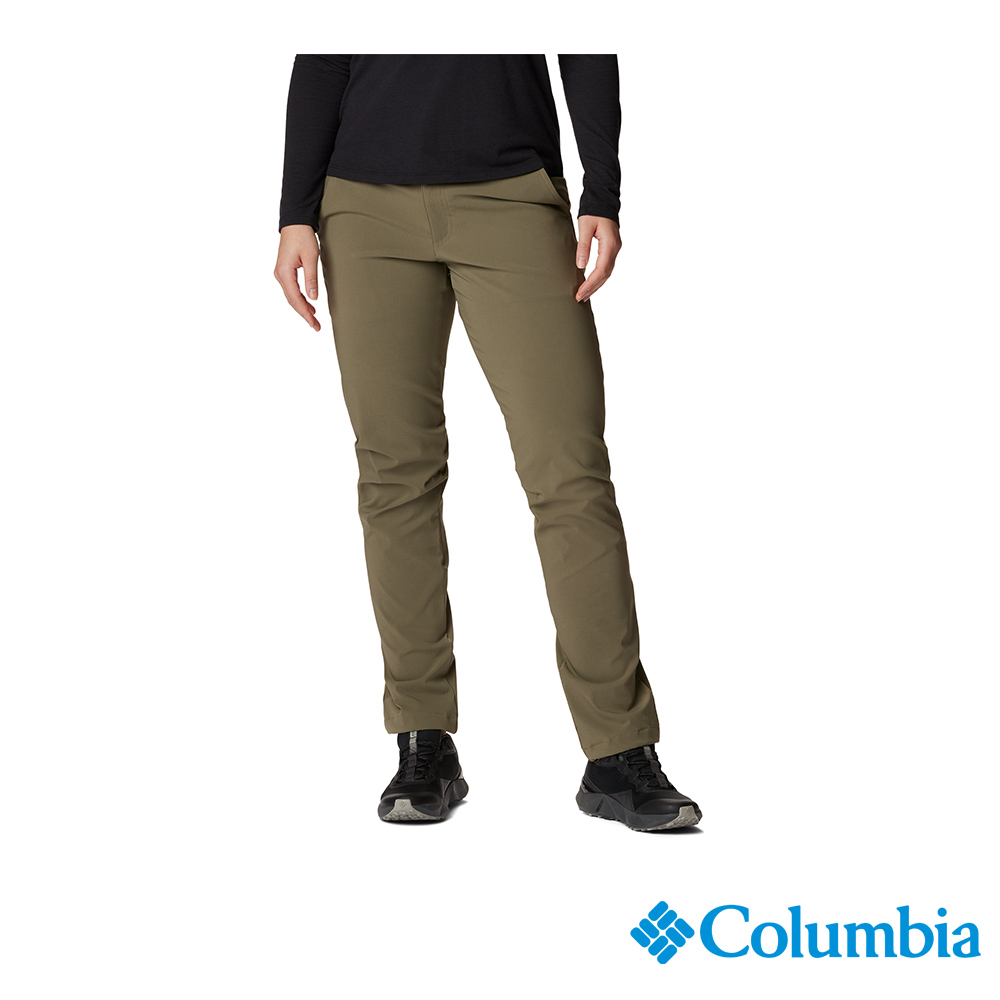 Columbia 哥倫比亞 女款 - Back Beauty™ 防潑水軟殼長褲-軍綠 UAR89180AG-HF