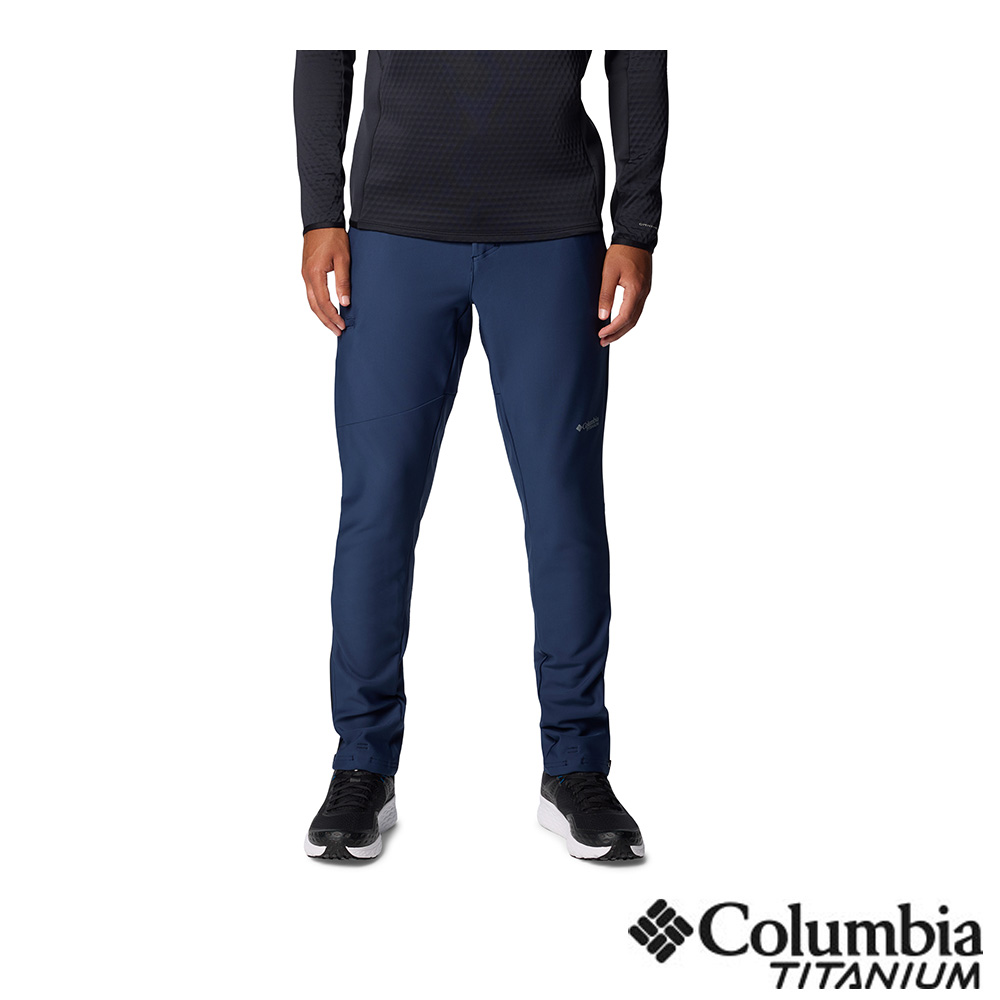 Columbia 哥倫比亞 男款 - 防潑軟殼長褲-深藍 UAE59720NY/IF