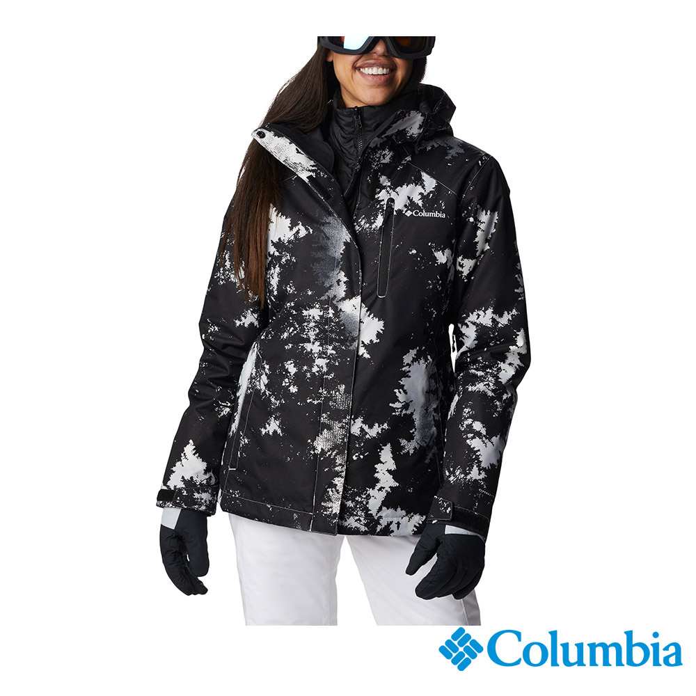 Columbia 哥倫比亞 女款-Omni-TECH™防水保暖兩件式外套-黑白印花 UWR06350WK /FW22