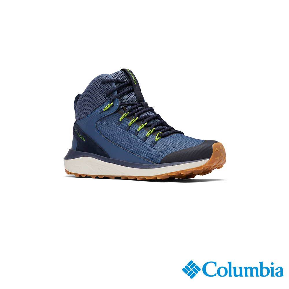 Columbia 哥倫比亞 男款- （寬楦） Omni-Tech 防水高筒健走鞋-藍色 UBI01550BL