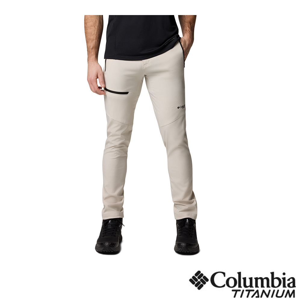 Columbia 哥倫比亞 男款-超防曬UPF50防潑長褲-淺卡其 UAE84980HI/JS