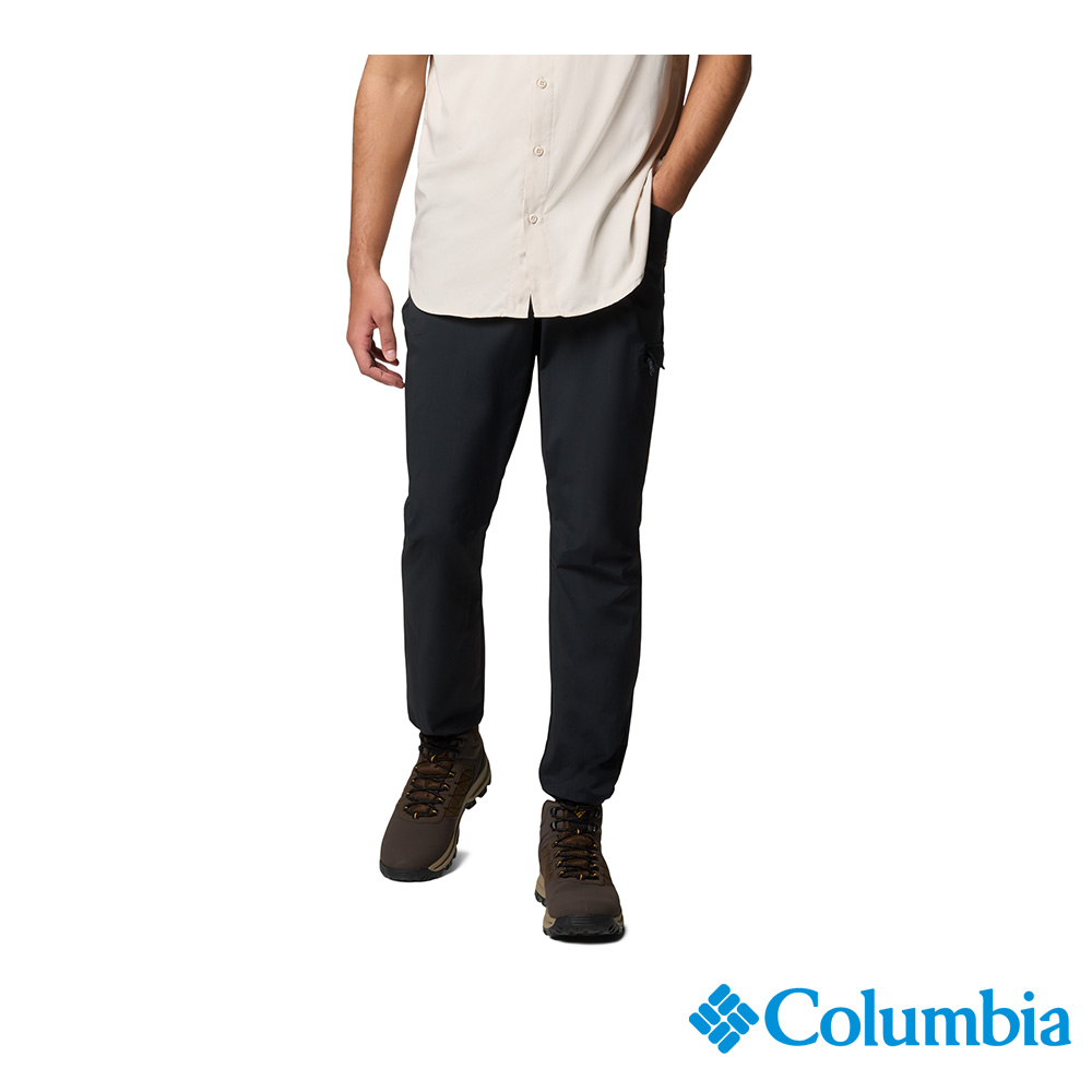 Columbia 哥倫比亞 男款-涼感防潑長褲-黑色 UAE58060BK/JS