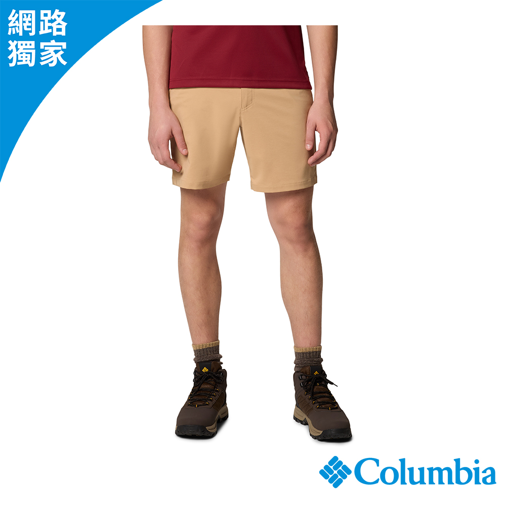 Columbia 哥倫比亞 男款- Omni-Shield防潑短褲-卡其色 UAE47850KI/JS