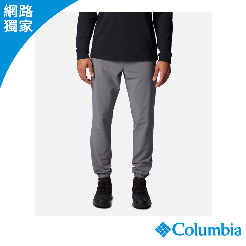 Columbia 哥倫比亞 男款 - 防潑束口長褲-灰色 UAE16810GY/JS
