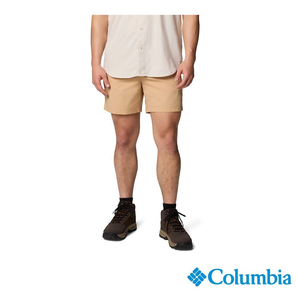Columbia 哥倫比亞 男款- 涼感防潑短褲-卡其色 UAE84630KI/JS