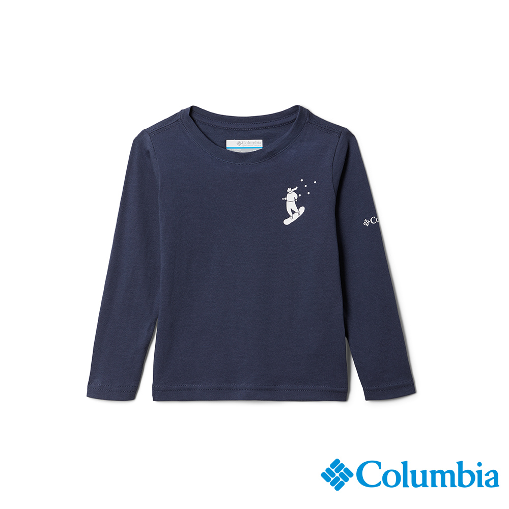 Columbia 哥倫比亞 童款-長袖上衣-深藍 UAG73370NY / FW22