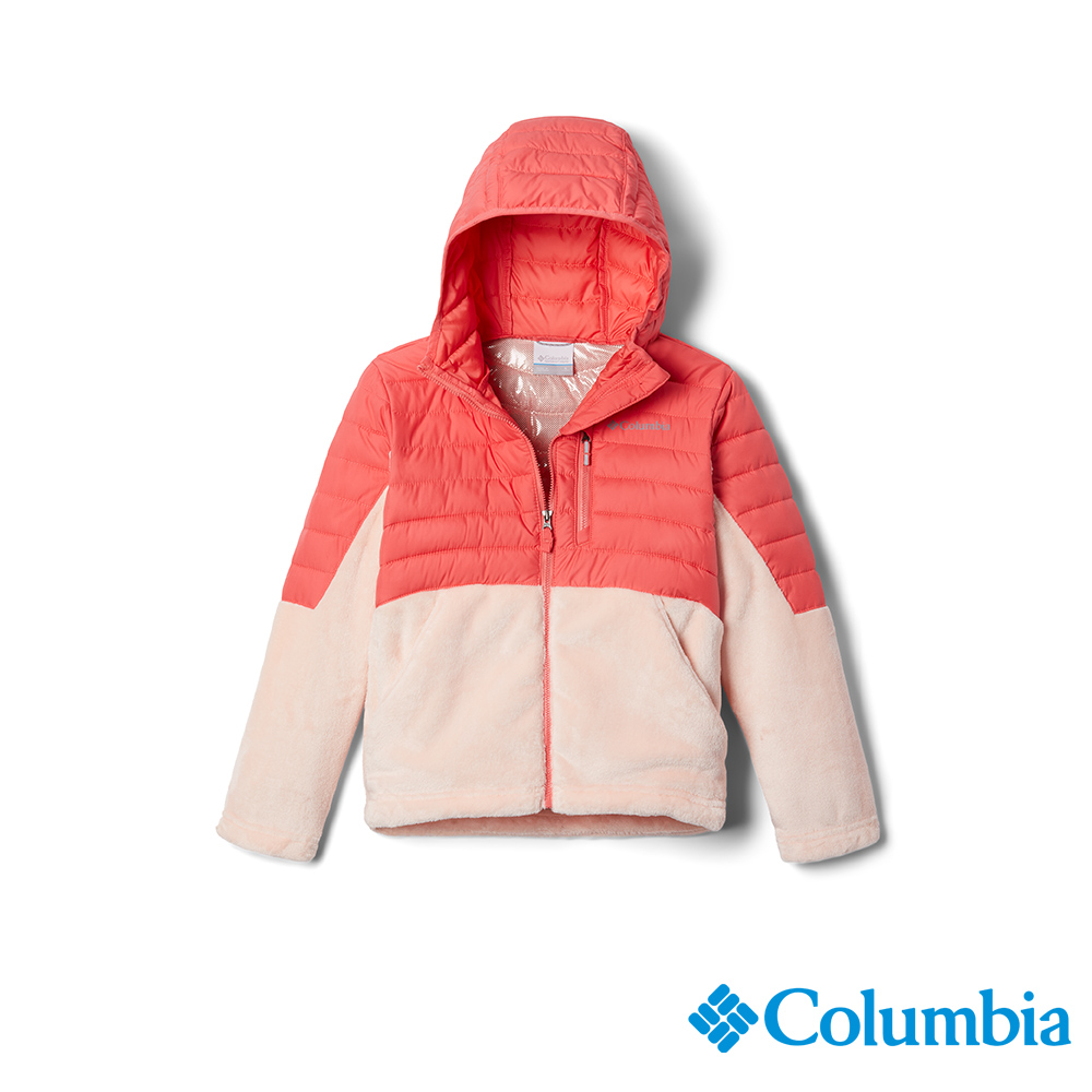 Columbia 哥倫比亞 童款-保暖連帽外套-橘紅 USG26310AH / FW22