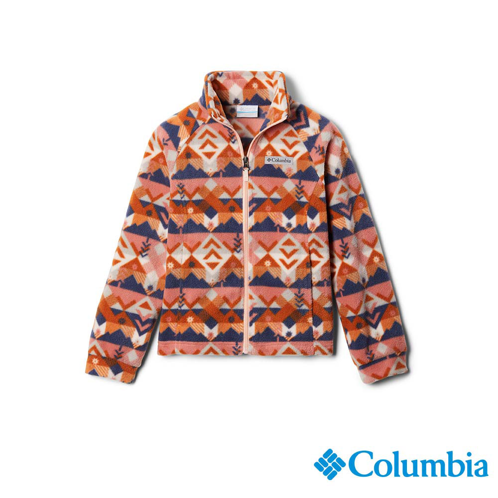 Columbia 哥倫比亞 童款-刷毛外套-棕色印花 UWG67780XJ / FW22