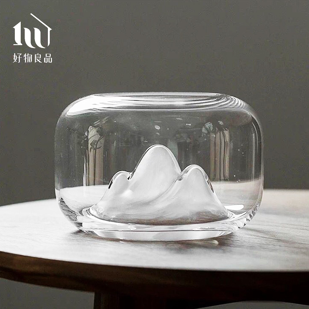 【好物良品】純手工雪山造景玻璃魚缸 (高透光)