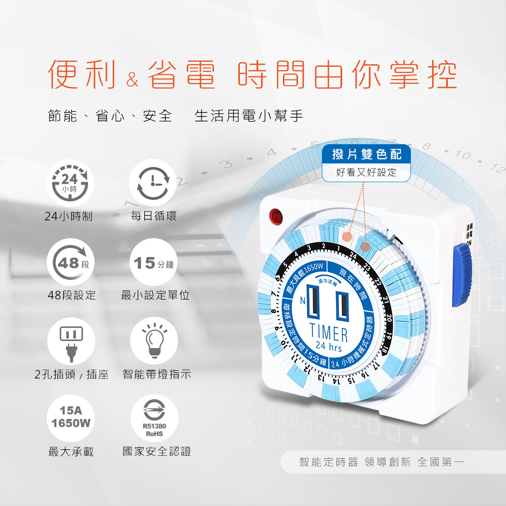 【Dr.AV 聖岡科技】TM-2501 24小時多段安全定時器、節電 、安全(機械式)