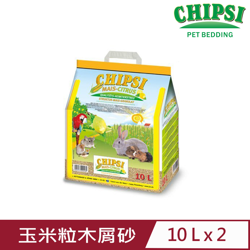 【2入組】JRS德國CHIPSI-檸檬香玉米粒木屑砂 10L (J16)